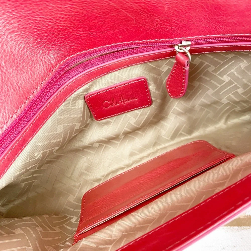 Cole Haan Hot Pink Large Clutch Purse - Picture 5 of 8
